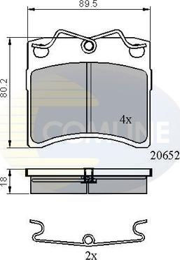 Comline CBP0925 - Əyləc altlığı dəsti, əyləc diski furqanavto.az