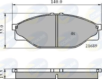 Comline CBP0440 - Əyləc altlığı dəsti, əyləc diski furqanavto.az