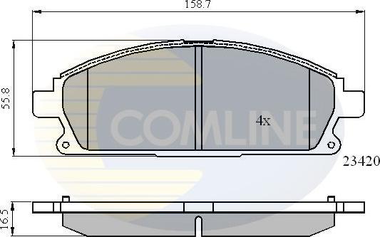 Comline CBP0591 - Əyləc altlığı dəsti, əyləc diski furqanavto.az