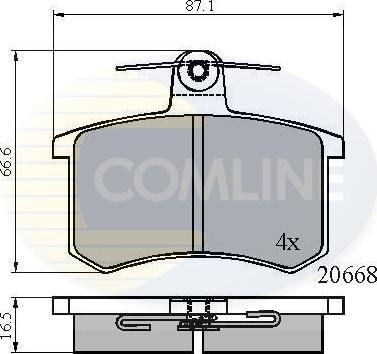 Comline CBP0558 - Əyləc altlığı dəsti, əyləc diski www.furqanavto.az