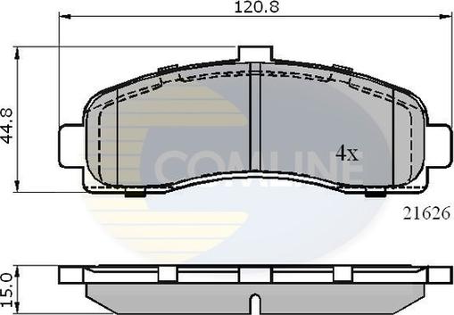 Comline CBP0508 - Əyləc altlığı dəsti, əyləc diski furqanavto.az