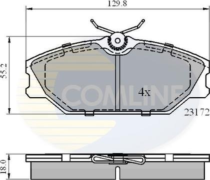 Comline CBP0526 - Əyləc altlığı dəsti, əyləc diski furqanavto.az