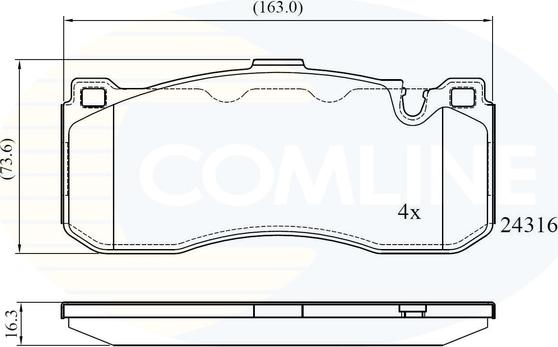 Comline CBP06005 - Əyləc altlığı dəsti, əyləc diski furqanavto.az