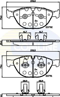 Comline CBP06000 - Əyləc altlığı dəsti, əyləc diski furqanavto.az