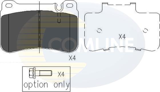 Comline CBP06007 - Əyləc altlığı dəsti, əyləc diski furqanavto.az