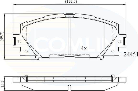 Comline CBP06014 - Əyləc altlığı dəsti, əyləc diski furqanavto.az