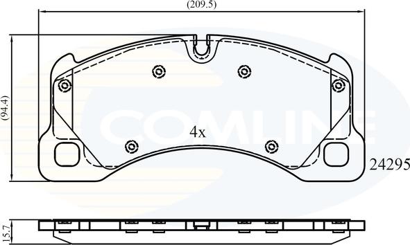 Comline CBP06039 - Əyləc altlığı dəsti, əyləc diski furqanavto.az