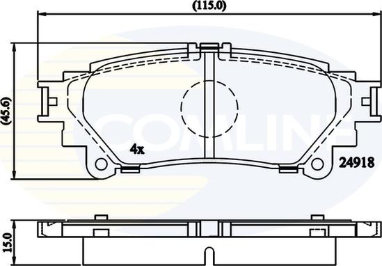 Comline CBP06078 - Əyləc altlığı dəsti, əyləc diski furqanavto.az