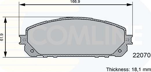 Comline CBP06113 - Əyləc altlığı dəsti, əyləc diski furqanavto.az