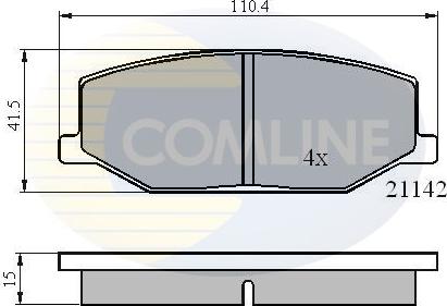 Comline CBP0195 - Əyləc altlığı dəsti, əyləc diski furqanavto.az