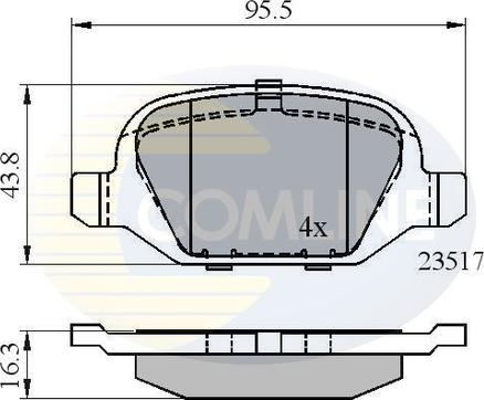 Comline CBP01559 - Əyləc altlığı dəsti, əyləc diski furqanavto.az