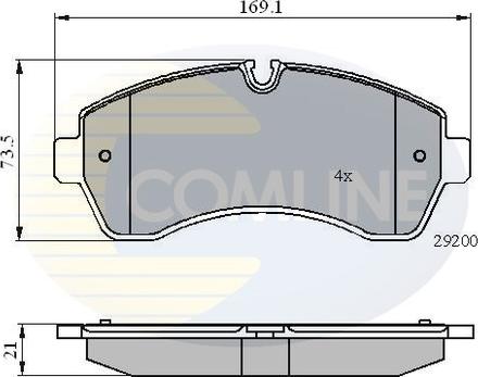 Comline CBP01569 - Əyləc altlığı dəsti, əyləc diski furqanavto.az