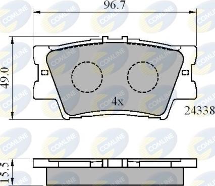 Comline CBP01581 - Əyləc altlığı dəsti, əyləc diski furqanavto.az