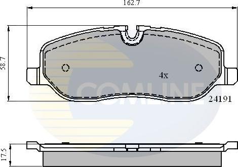 Comline CBP01533 - Əyləc altlığı dəsti, əyləc diski furqanavto.az