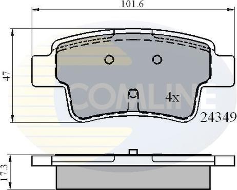 Comline CBP01528 - Əyləc altlığı dəsti, əyləc diski furqanavto.az