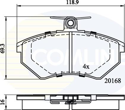 Comline CBP0152 - Əyləc altlığı dəsti, əyləc diski furqanavto.az