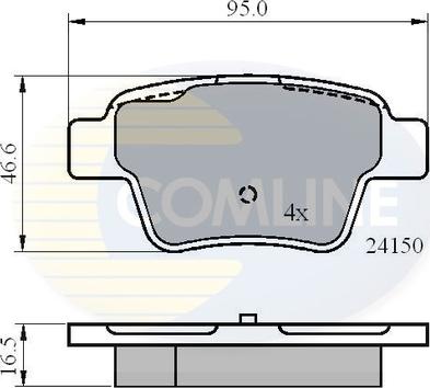 Comline CBP01658 - Əyləc altlığı dəsti, əyləc diski furqanavto.az