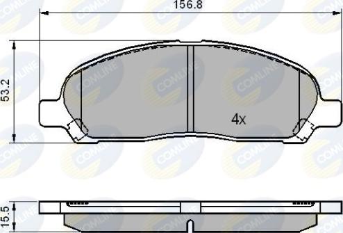 Comline CBP01606 - Əyləc altlığı dəsti, əyləc diski furqanavto.az