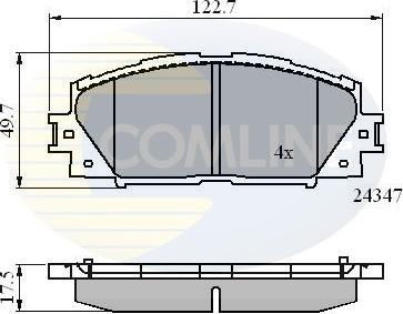 Comline CBP01612 - Əyləc altlığı dəsti, əyləc diski furqanavto.az