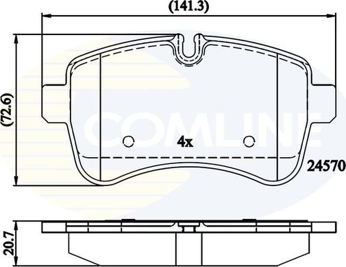 Comline CBP01617 - Əyləc altlığı dəsti, əyləc diski furqanavto.az