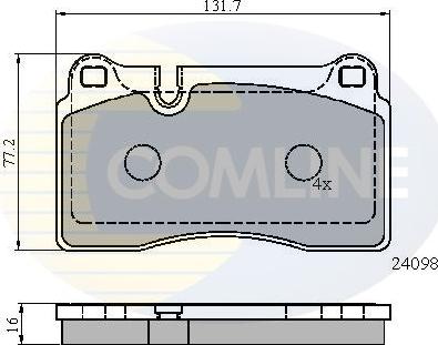 Comline CBP01626 - Əyləc altlığı dəsti, əyləc diski furqanavto.az