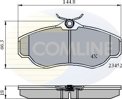 Comline CBP0162 - Əyləc altlığı dəsti, əyləc diski furqanavto.az