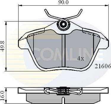 Comline CBP01095 - Əyləc altlığı dəsti, əyləc diski furqanavto.az