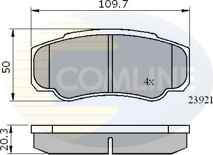 Comline CBP01042 - Əyləc altlığı dəsti, əyləc diski furqanavto.az