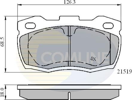 Comline CBP01052 - Əyləc altlığı dəsti, əyləc diski furqanavto.az