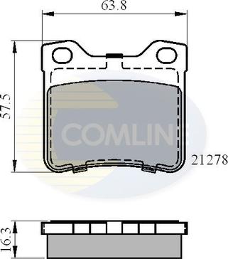 Comline CBP01060 - Əyləc altlığı dəsti, əyləc diski furqanavto.az