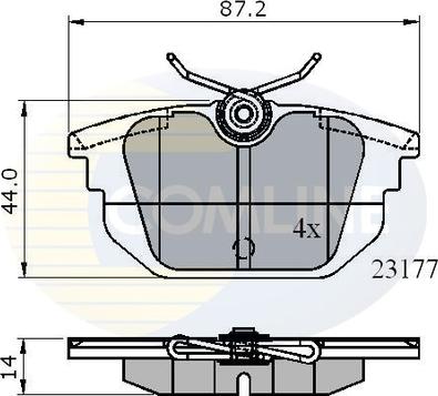 Comline CBP01012 - Əyləc altlığı dəsti, əyləc diski furqanavto.az