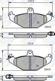 Comline CBP01081 - Əyləc altlığı dəsti, əyləc diski furqanavto.az