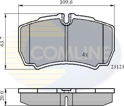 Comline CBP01034 - Əyləc altlığı dəsti, əyləc diski furqanavto.az