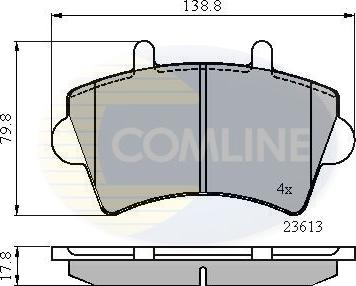 Comline CBP01035 - Əyləc altlığı dəsti, əyləc diski furqanavto.az