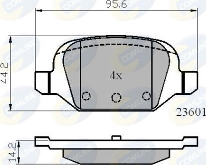 Comline CBP01026 - Əyləc altlığı dəsti, əyləc diski furqanavto.az