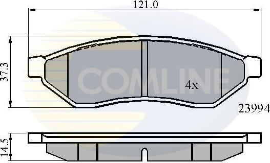 Comline CBP01190 - Əyləc altlığı dəsti, əyləc diski furqanavto.az