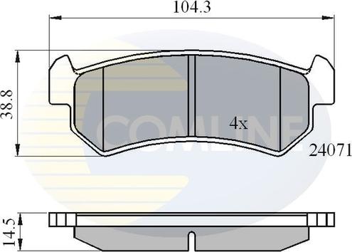 Comline CBP01191 - Əyləc altlığı dəsti, əyləc diski www.furqanavto.az