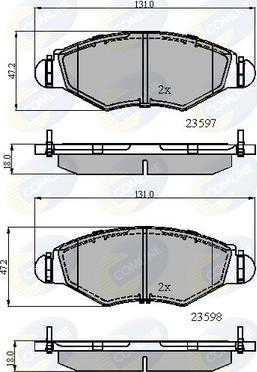 Comline CBP01131 - Əyləc altlığı dəsti, əyləc diski furqanavto.az