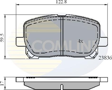 Comline CBP01132 - Əyləc altlığı dəsti, əyləc diski furqanavto.az