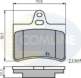 Comline CBP01122 - Əyləc altlığı dəsti, əyləc diski furqanavto.az