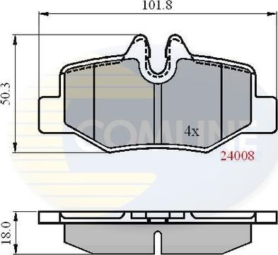 Comline CBP01306 - Əyləc altlığı dəsti, əyləc diski furqanavto.az