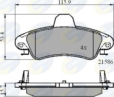 Comline CBP01235 - Əyləc altlığı dəsti, əyləc diski furqanavto.az