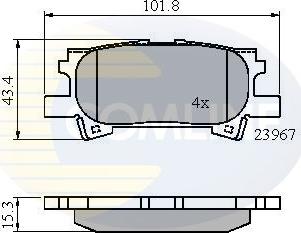 Comline CBP01279 - Əyləc altlığı dəsti, əyləc diski www.furqanavto.az