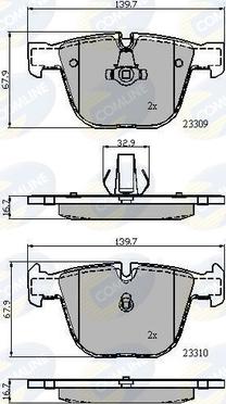 Comline CBP01794 - Əyləc altlığı dəsti, əyləc diski furqanavto.az