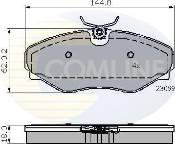 Comline CBP01766 - Əyləc altlığı dəsti, əyləc diski furqanavto.az