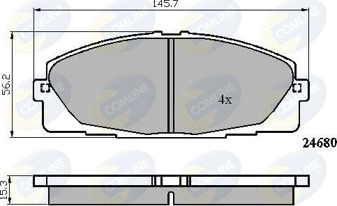 Comline CBP01706 - Əyləc altlığı dəsti, əyləc diski furqanavto.az