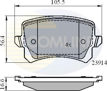 Comline CBP01712 - Əyləc altlığı dəsti, əyləc diski www.furqanavto.az