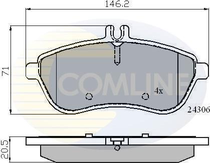 Comline CBP01786 - Əyləc altlığı dəsti, əyləc diski furqanavto.az