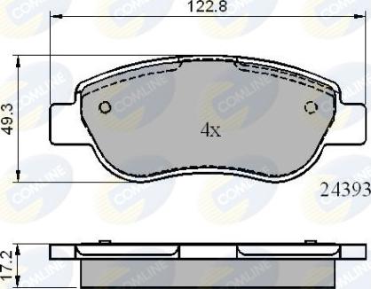 Comline CBP01738 - Əyləc altlığı dəsti, əyləc diski furqanavto.az