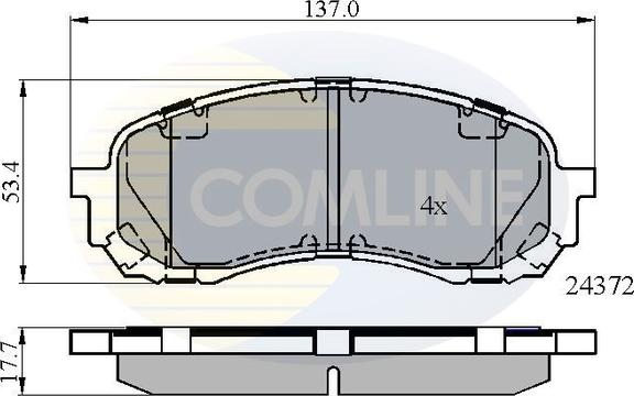 Comline CBP01778 - Əyləc altlığı dəsti, əyləc diski furqanavto.az